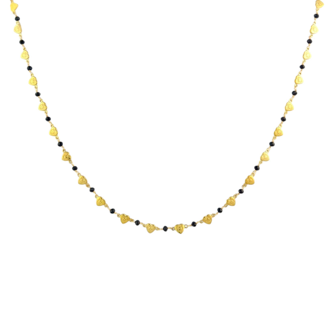Hearts necklace black